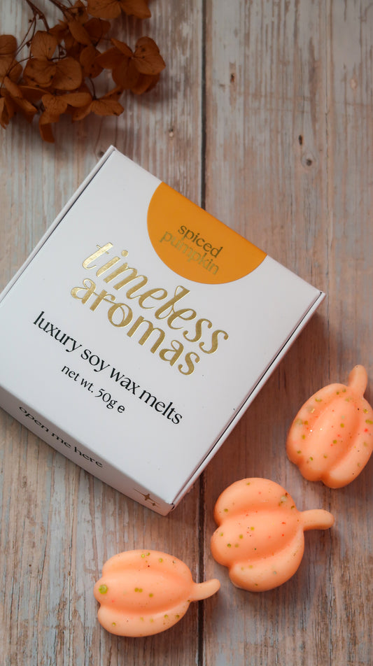 Spiced Pumpkin Wax Melt Box - Orange Pumpkin Shapes