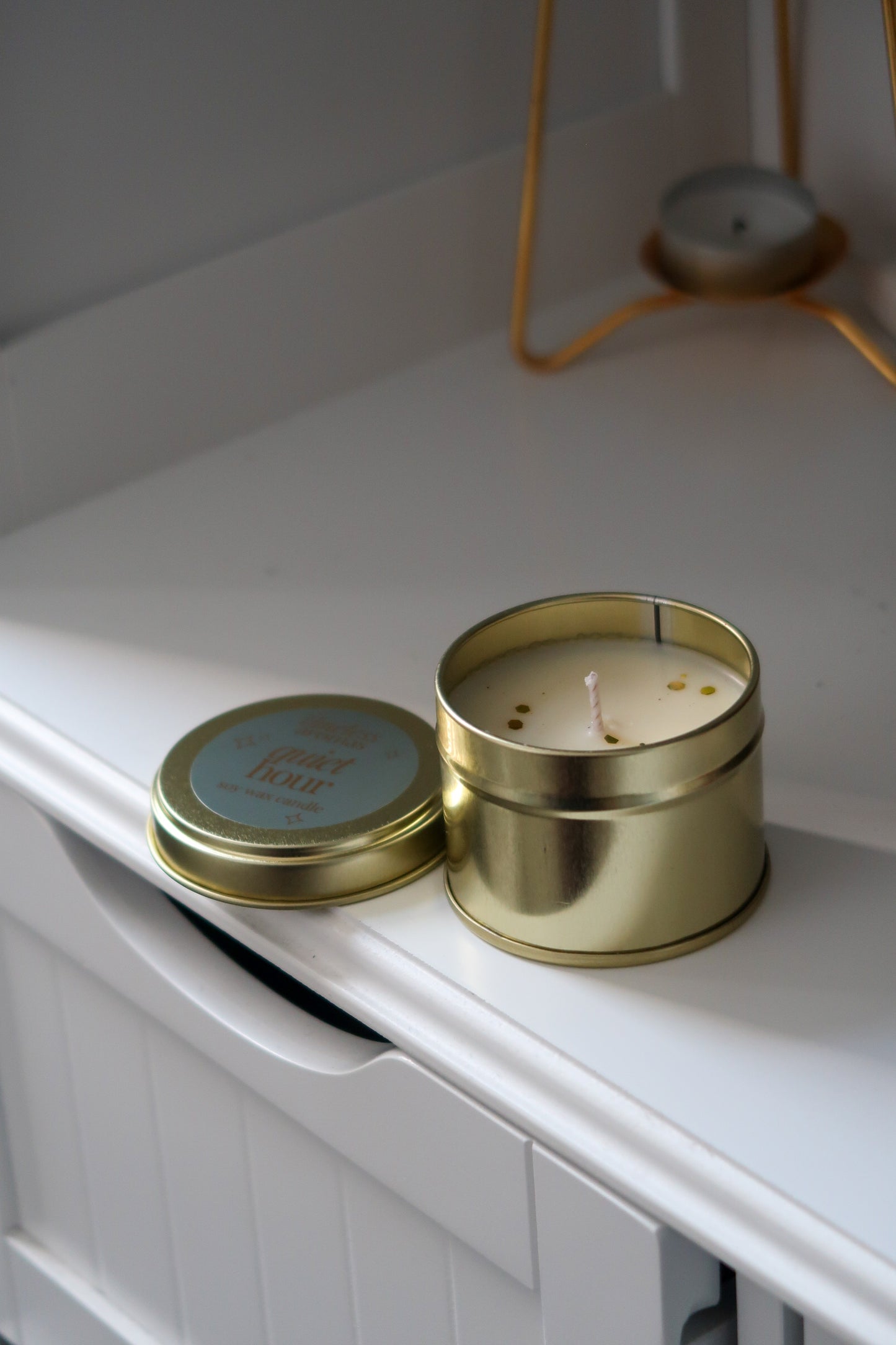 Moments Gold Tin Candle