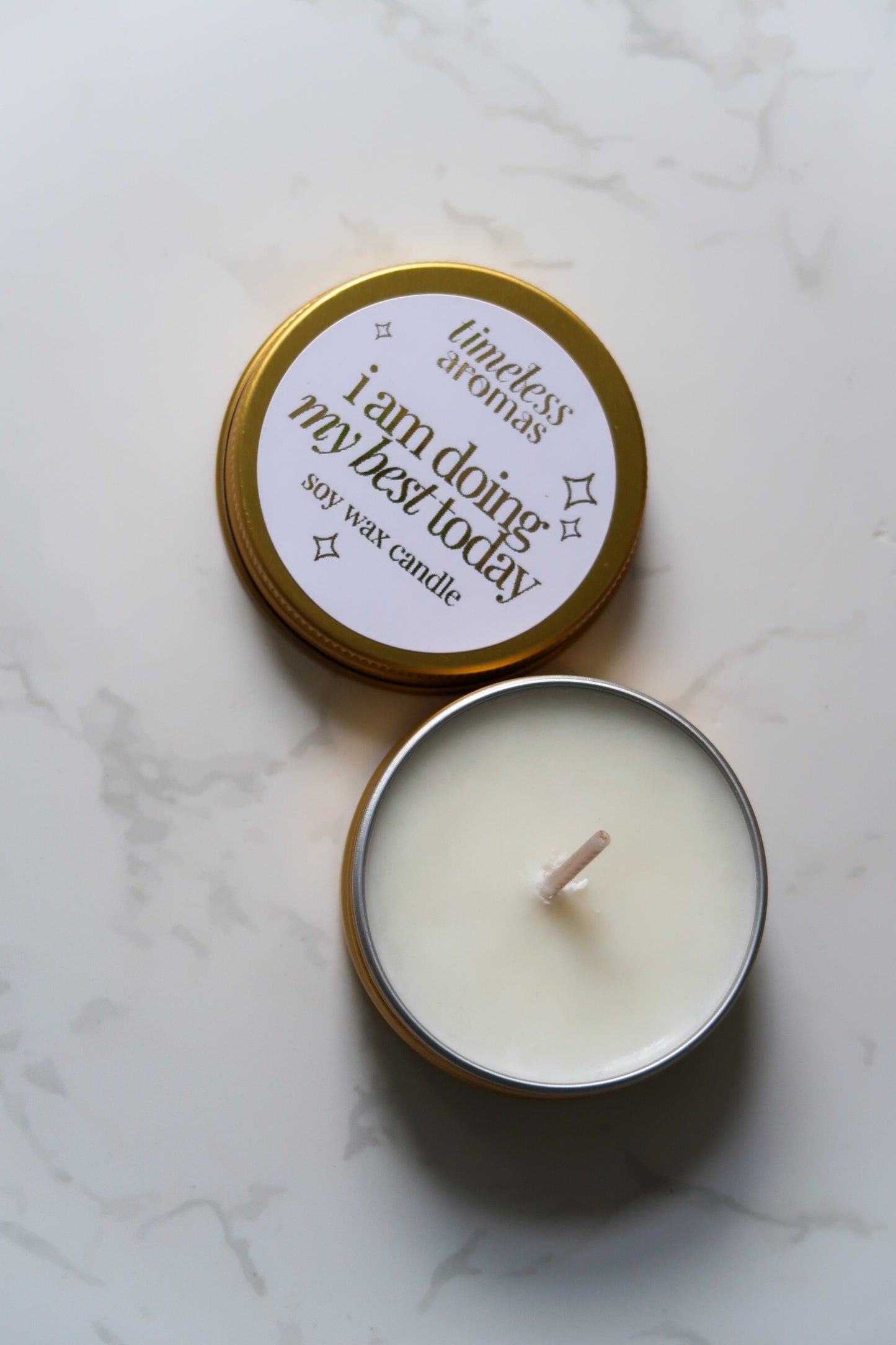 I Am Doing My Best Today Mini Gold Tin Candle