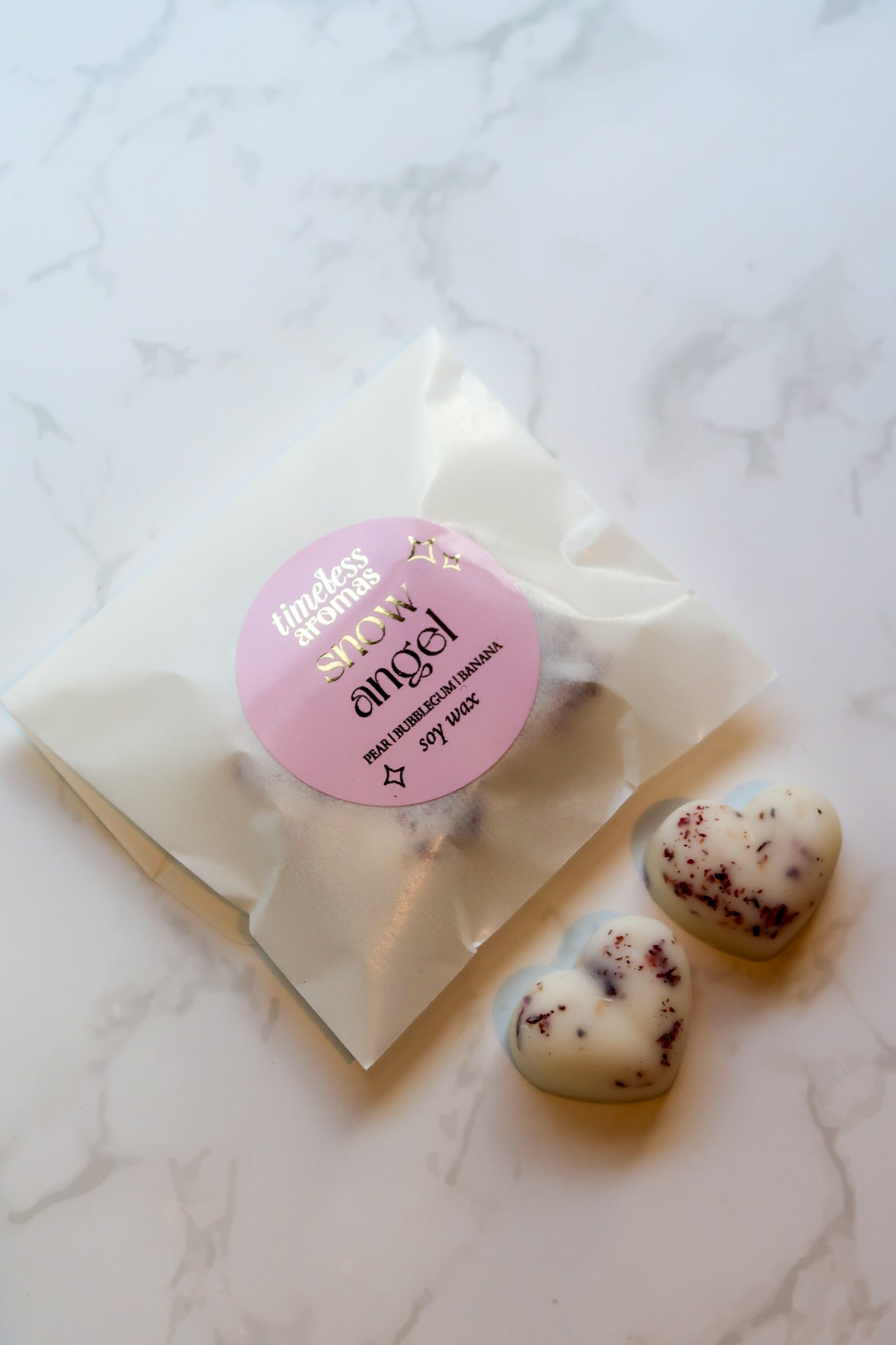 Snow Angel Soy Wax Melts - Pear, Vanilla & Bubblegum Scent | Sweet Candy Inspired Home Fragrance