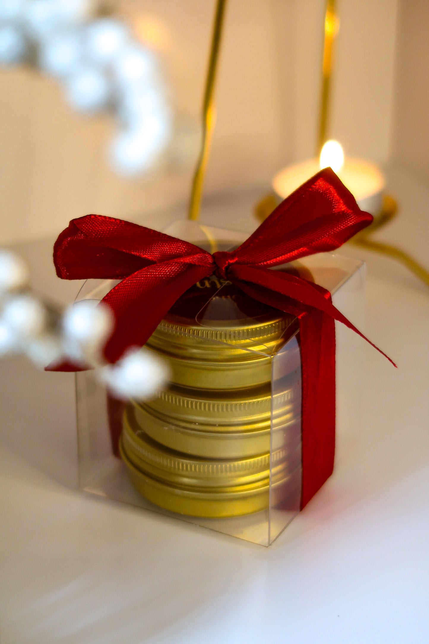 Gift Set of Three Luxury Gold Tin Candles | Timeless Aromas
