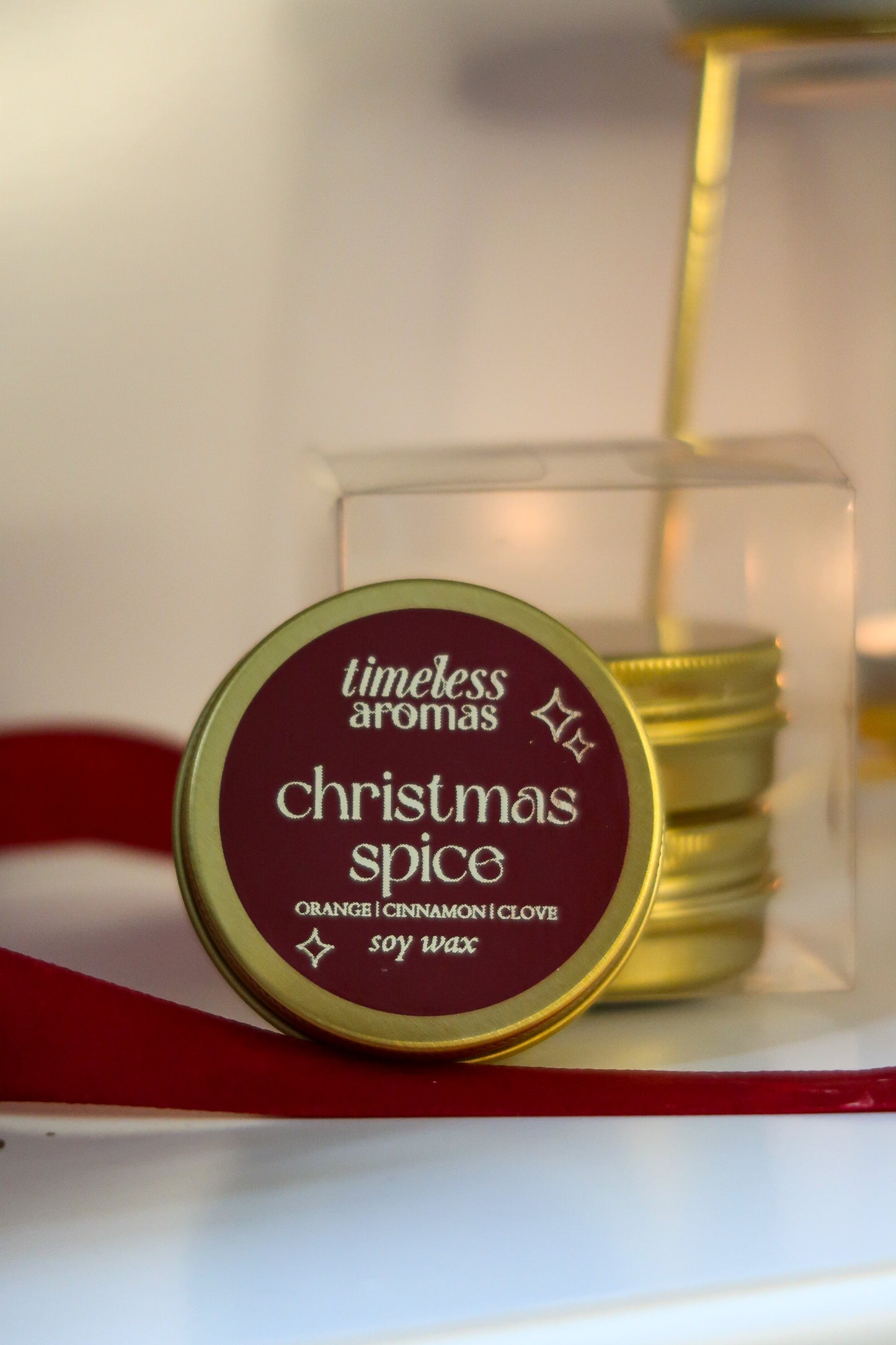 Gift Set of Three Luxury Gold Tin Candles | Timeless Aromas