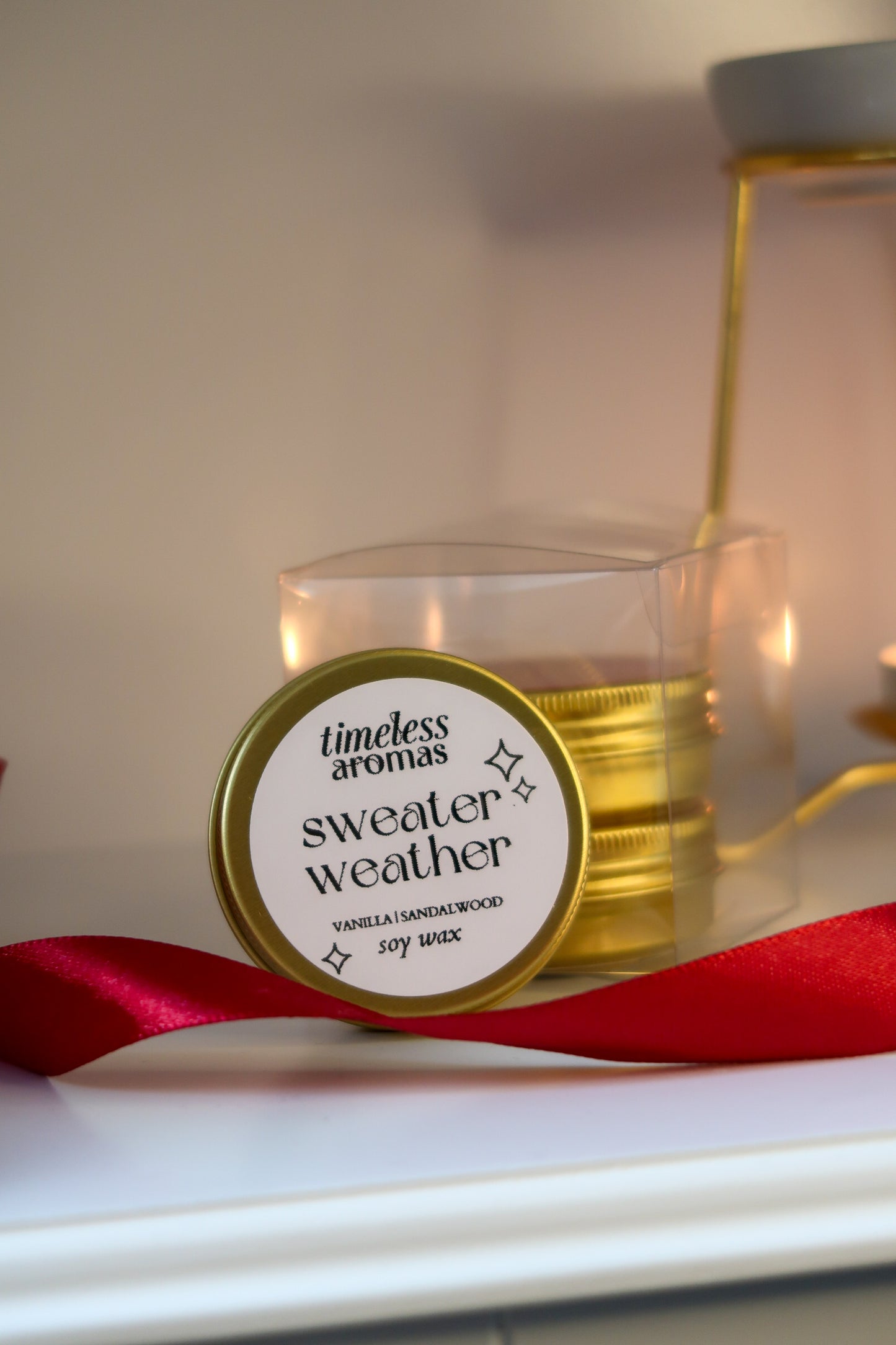 Gift Set of Three Luxury Gold Tin Candles | Timeless Aromas