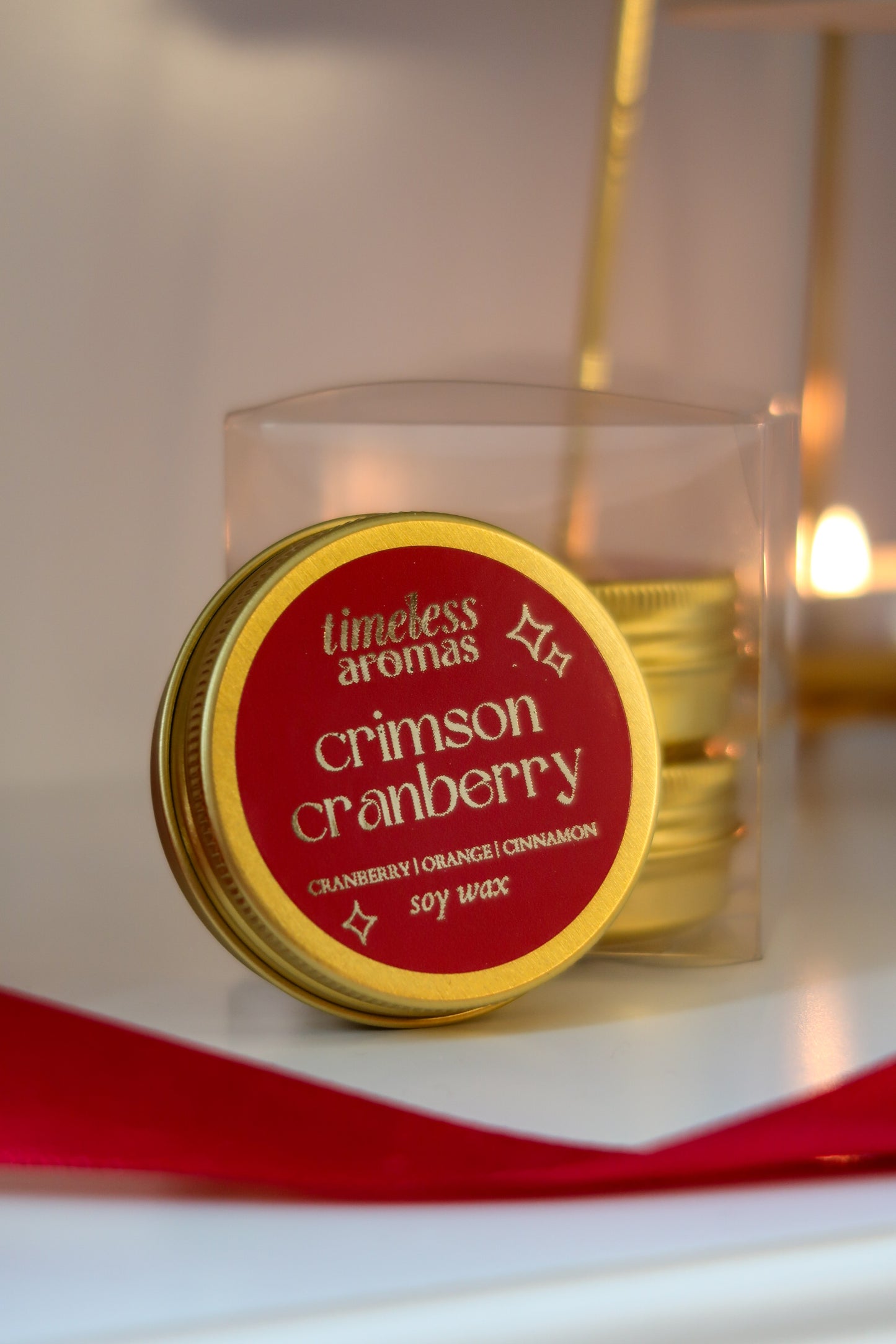 Gift Set of Three Luxury Gold Tin Candles | Timeless Aromas