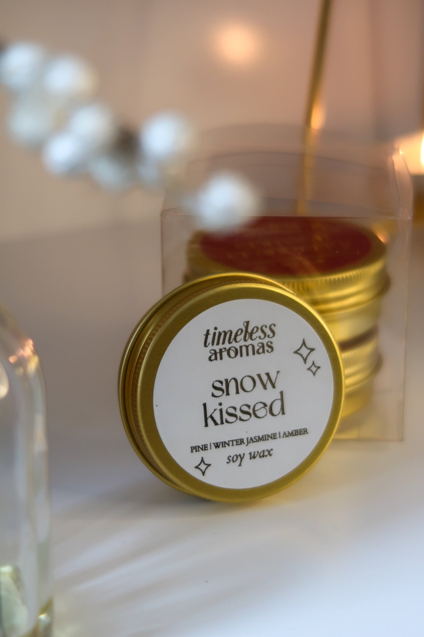 Gift Set of Three Luxury Gold Tin Candles | Timeless Aromas