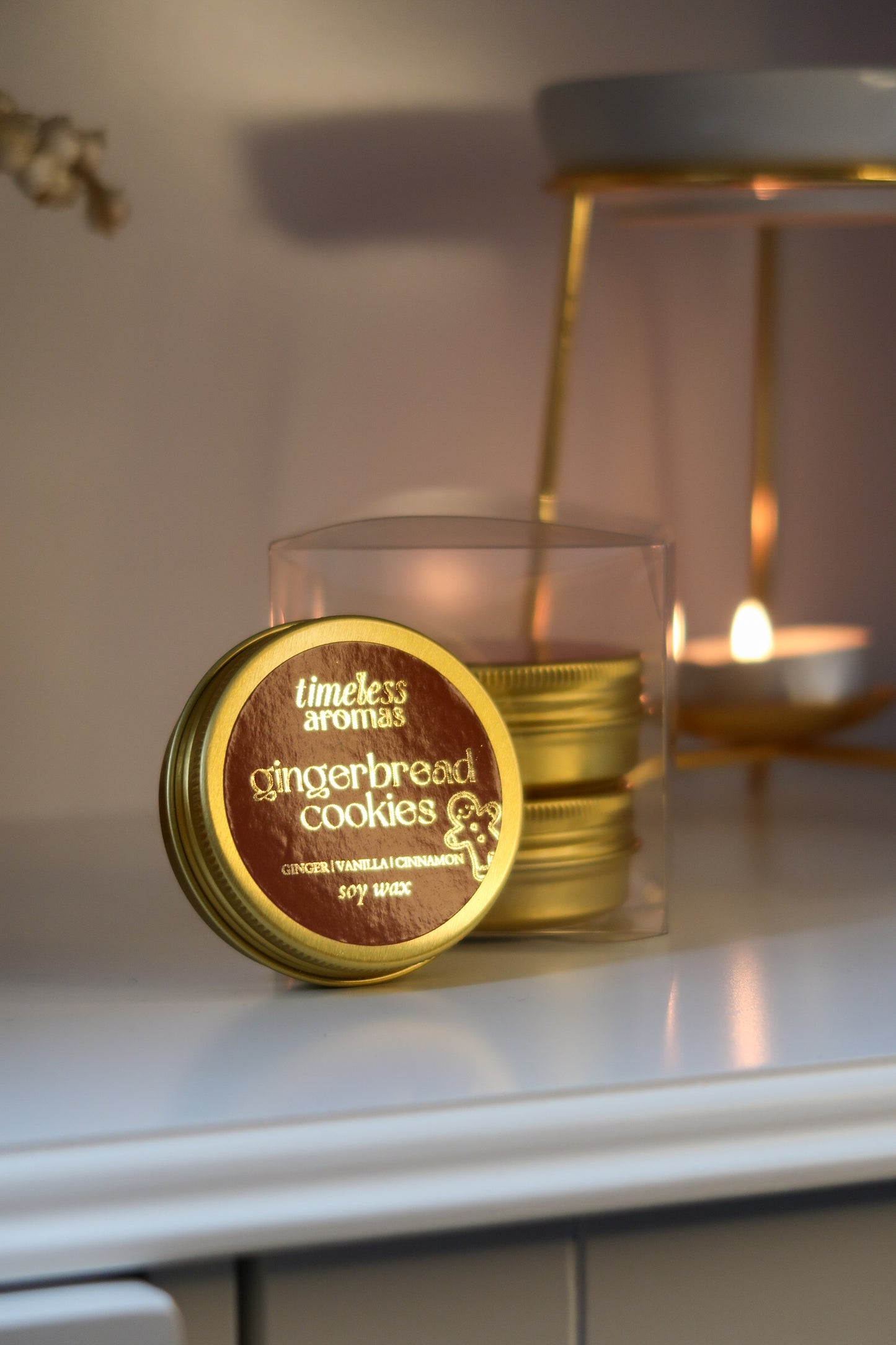 Gift Set of Three Luxury Gold Tin Candles | Timeless Aromas