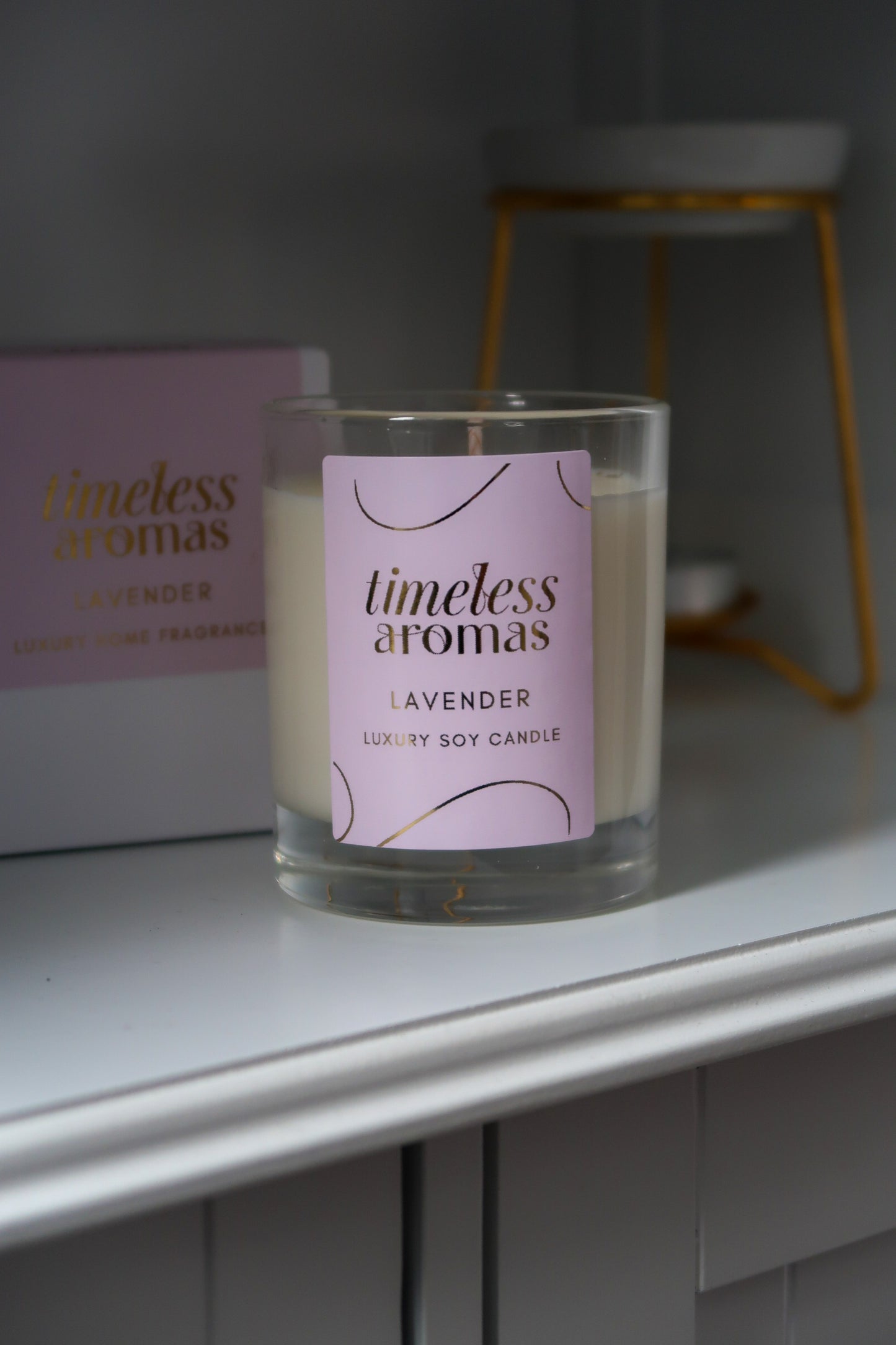 Lavender Luxury Scented Candle – 200g Handcrafted With 36 Hours Burn Time For Serenity