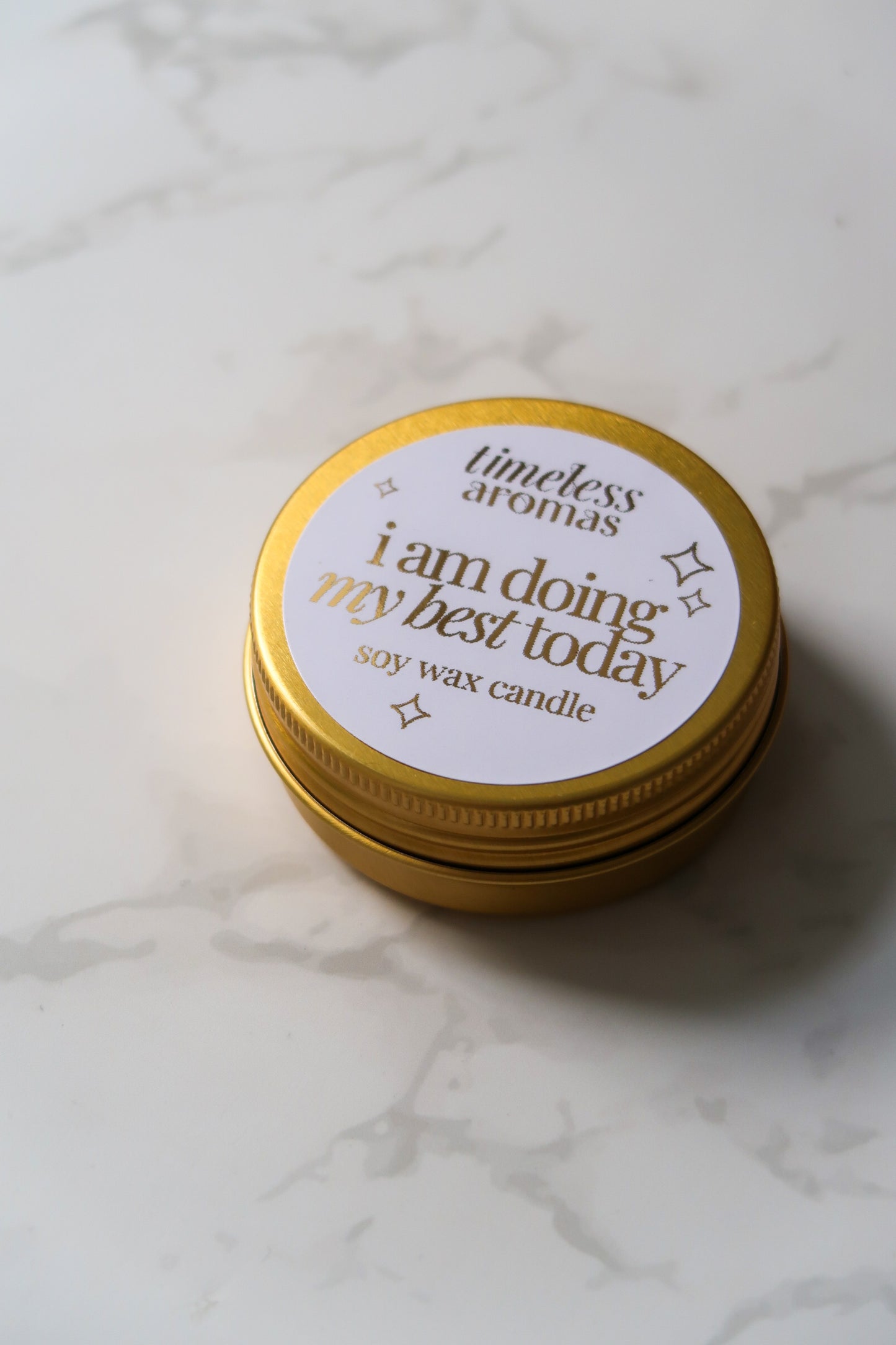 I Am Doing My Best Today Mini Gold Tin Candle