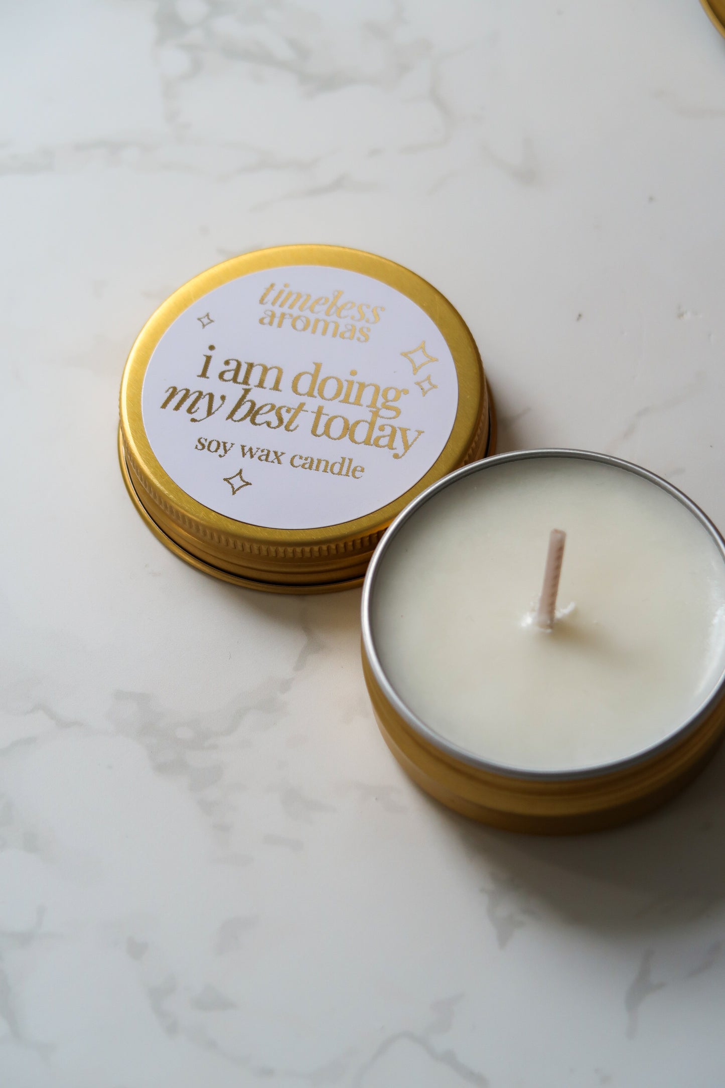 I Am Doing My Best Today Mini Gold Tin Candle