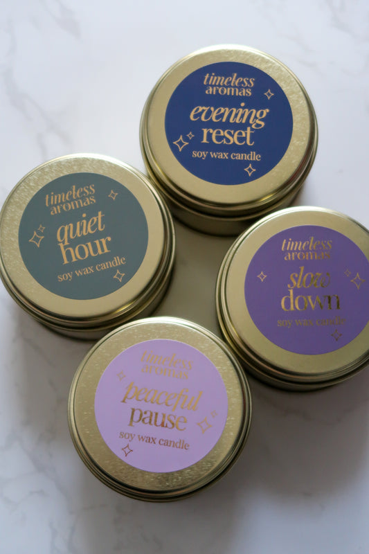 Moments Gold Tin Candle