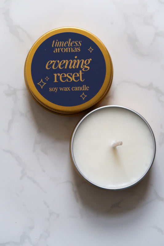 Evening Reset Mini Gold Tin Candle