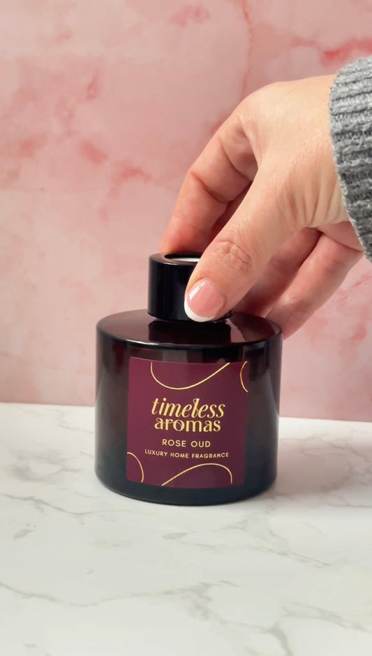 Rose Oud Reed Diffuser – Limited Edition Amber Glass | 100ml