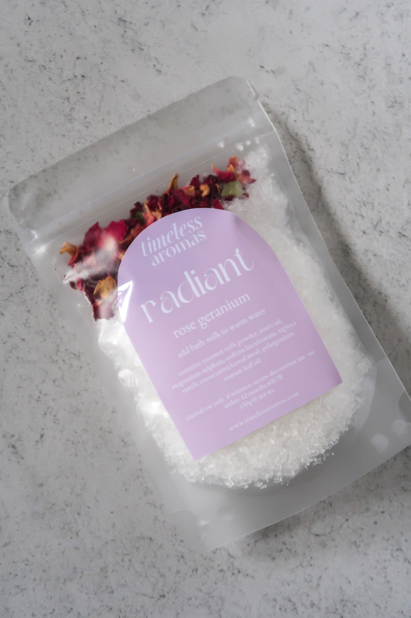 Radiant Bath Milk – Rose Geranium | 150g Pouch