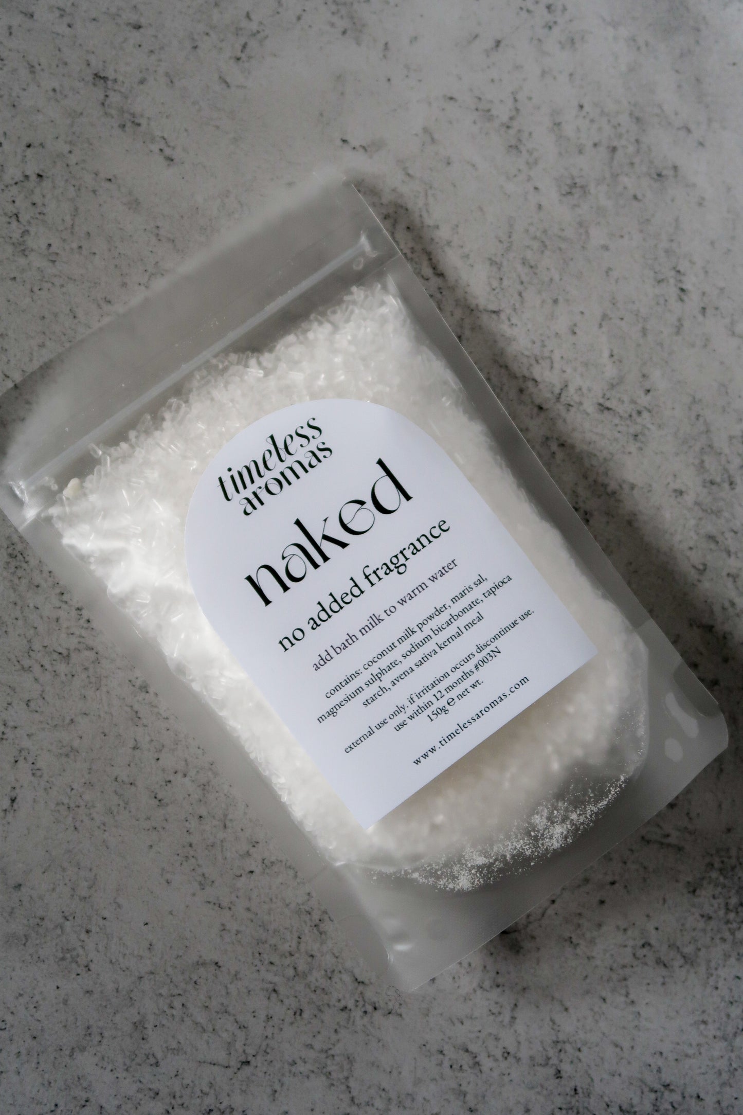 Naked Bath Milk - Fragrance Free | 150g Pouch