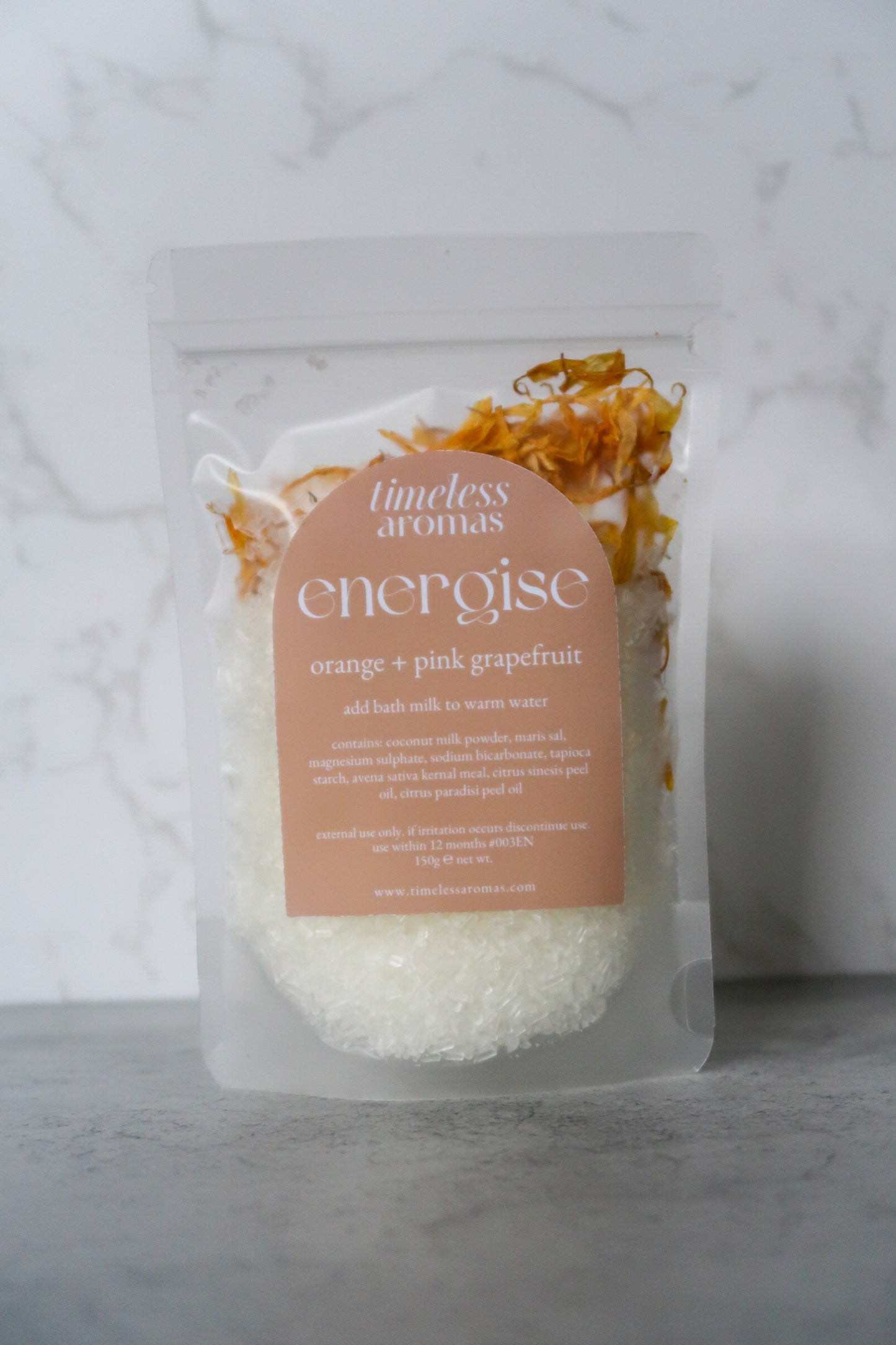 Energise Bath Milk - Pink Grapefruit and Sweet Orange | 150g Pouch