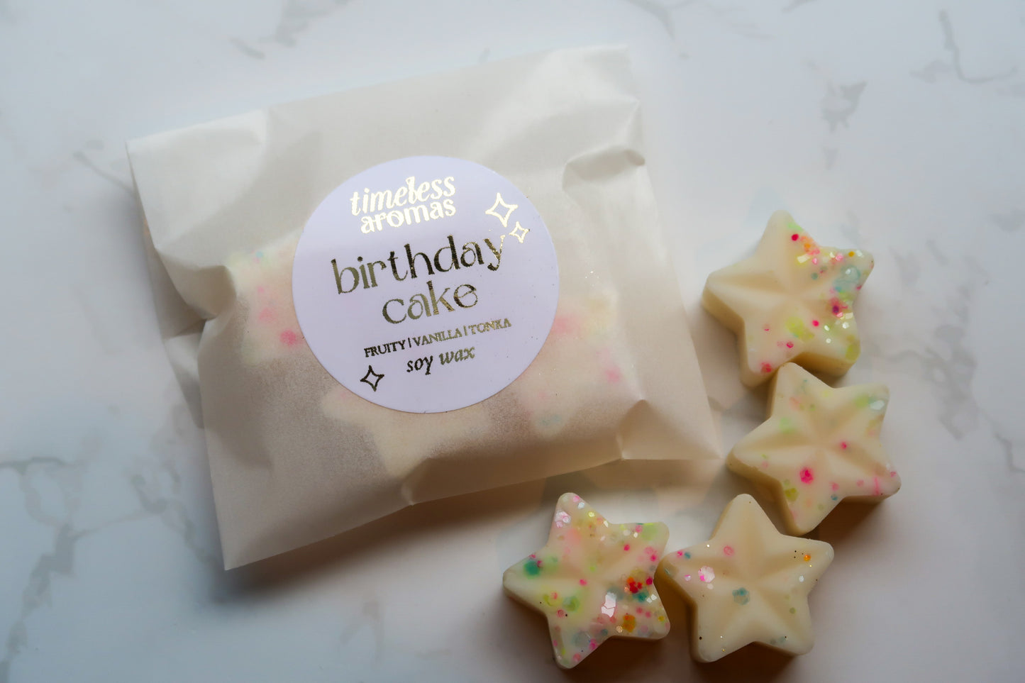 Birthday Cake Soy Wax Melts - Bakery, Vanilla, Tonka Scent | Birthday Inspired Home Fragrance