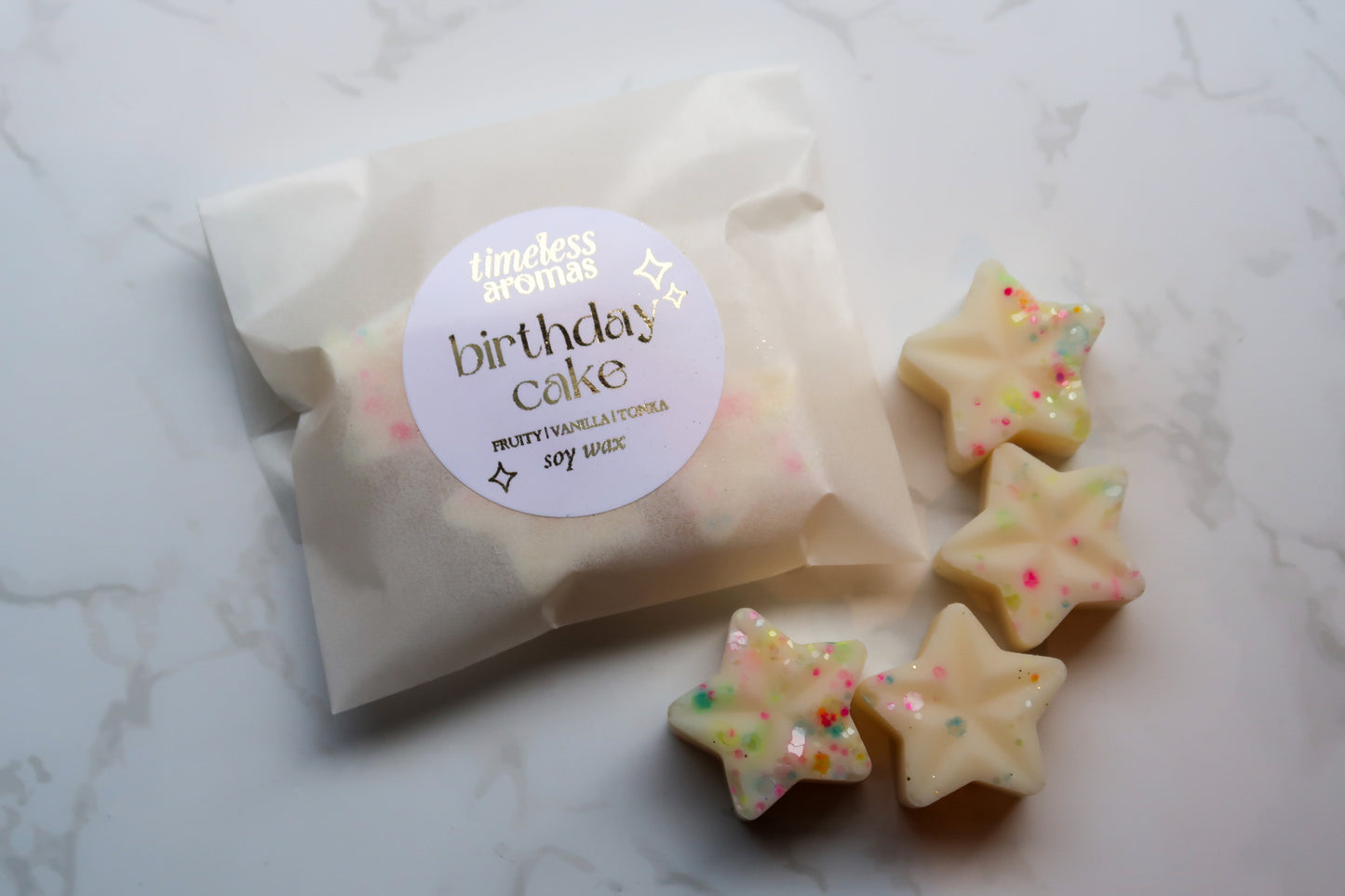 Birthday Cake Soy Wax Melts - Bakery, Vanilla, Tonka Scent | Birthday Inspired Home Fragrance