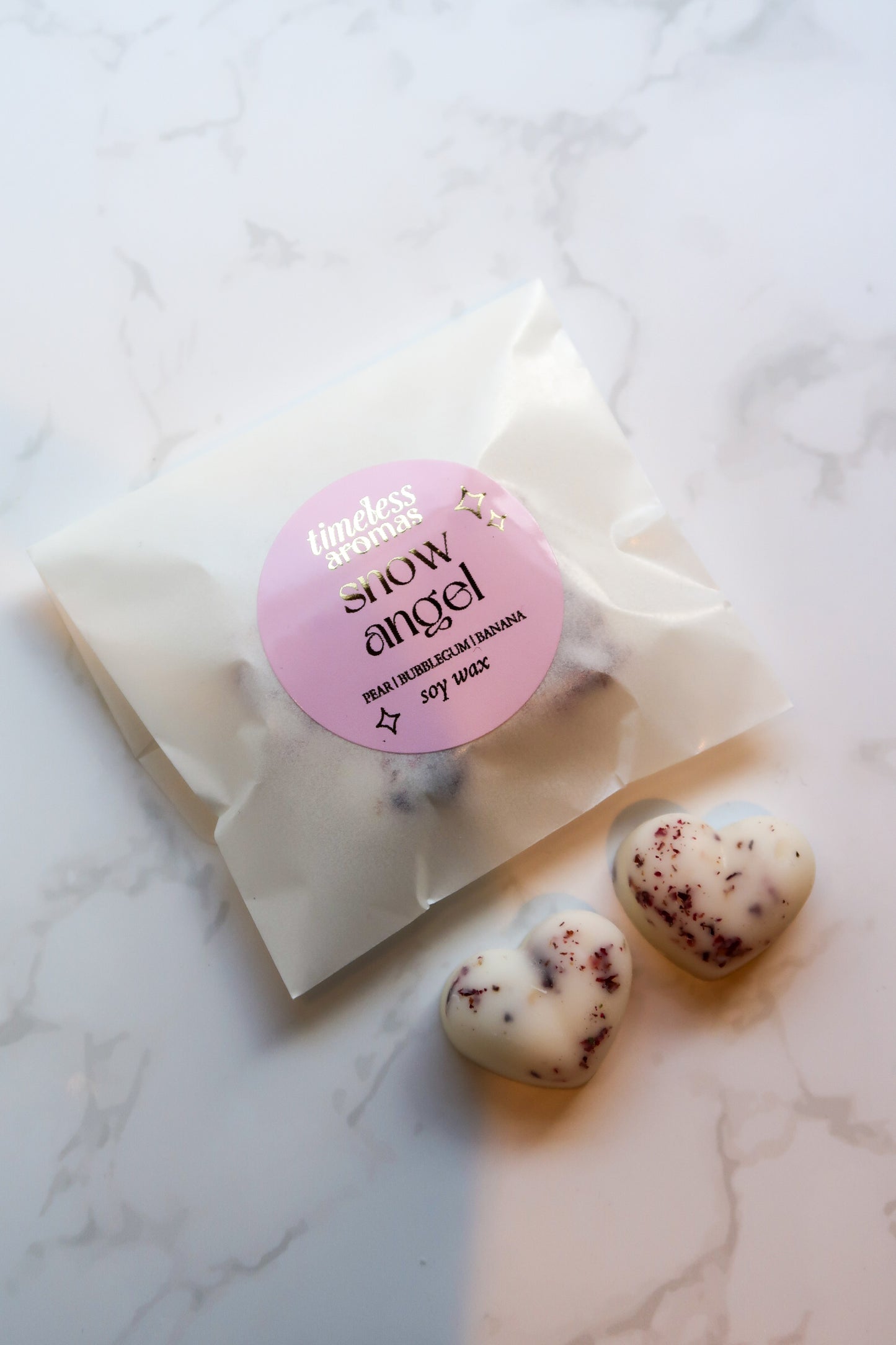 Snow Angel Soy Wax Melts - Pear, Vanilla & Bubblegum Scent | Sweet Candy Inspired Home Fragrance