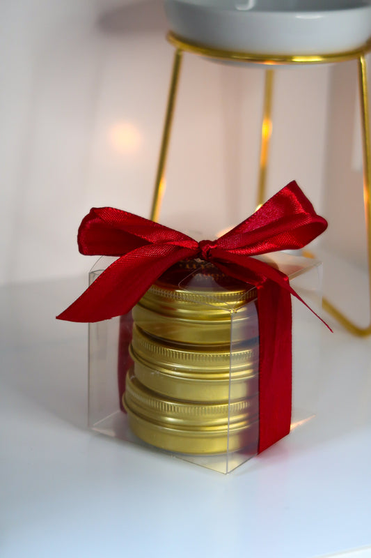 Gift Set of Three Luxury Gold Tin Candles | Timeless Aromas