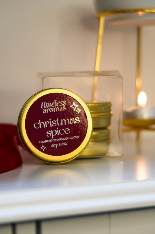 Christmas Spice Luxury Gold Tin Candle | Timeless Aromas