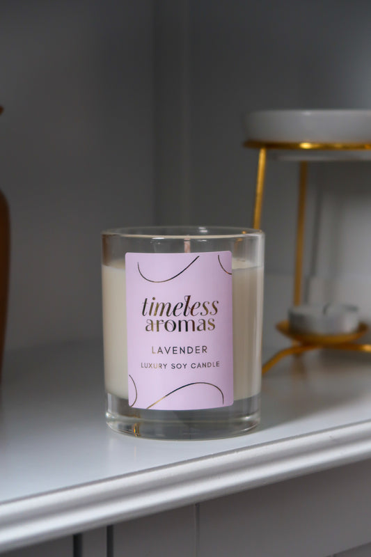 Lavender Luxury Scented Candle – 200g Handcrafted With 36 Hours Burn Time For Serenity
