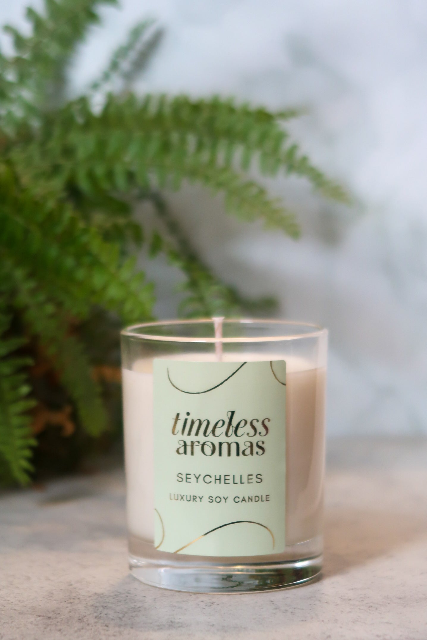 Seychelles Luxury Scented Candle – 200g, Exotic Citrus Coconut Fragrance, 36 Hours Burn Time