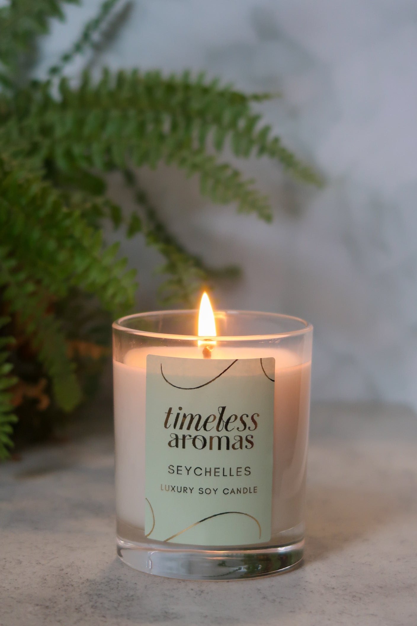 Seychelles Luxury Scented Candle – 200g, Exotic Citrus Coconut Fragrance, 36 Hours Burn Time